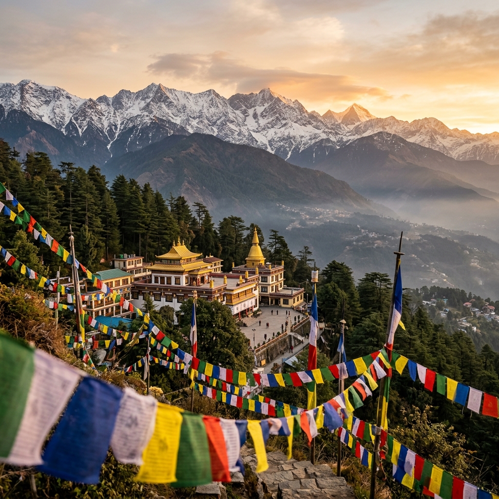 Himachal Pradesh - Dharamshala and Dhauladhar mountain range